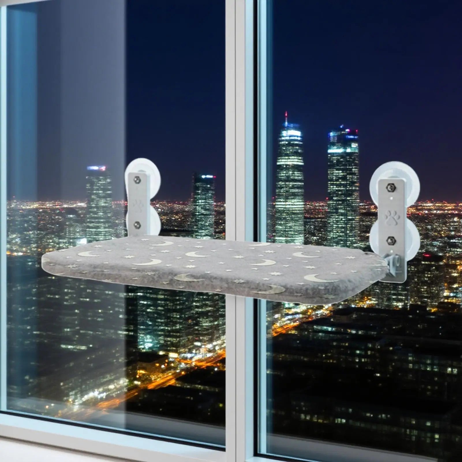 Window Perch Cats Foldable Pet Hammock Bed Suction Cups Glow Dark Qme