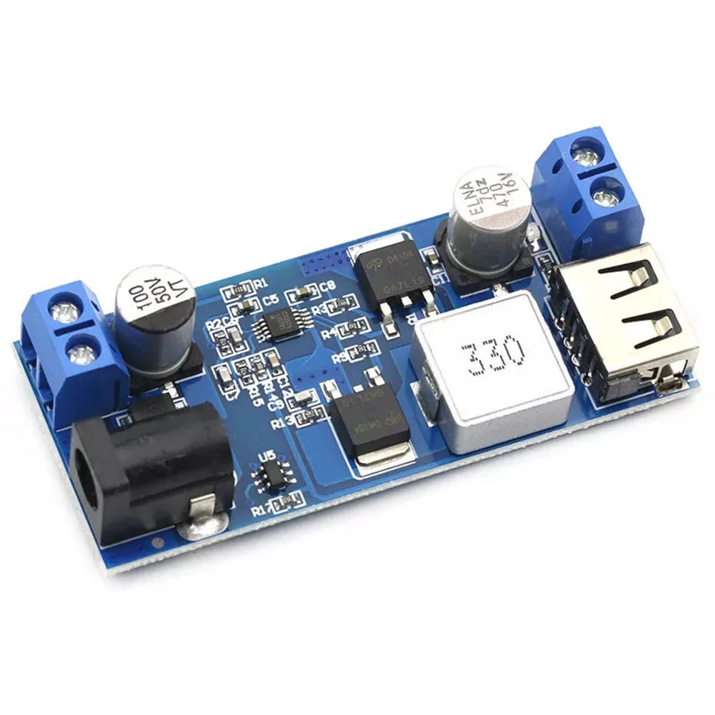 DC-DC 24V/12V To 5V 5A Step Down Power Supply Buck Converter Adjustable Step-down Power Supply Module USB Voltage Regulator Qme