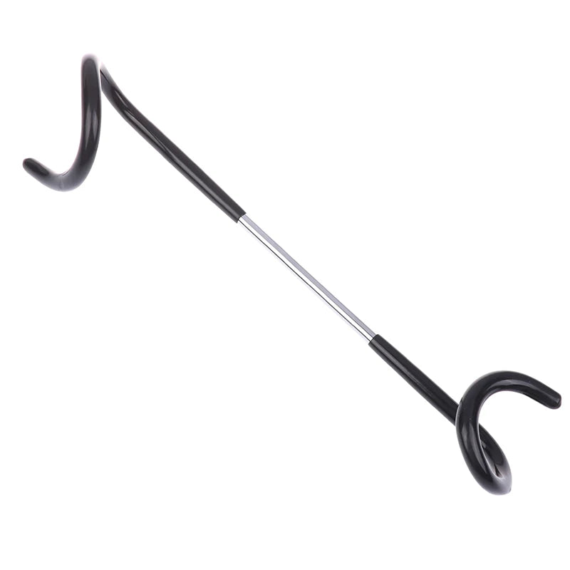 Light Pole S-shaped Pig Tail Hook Non-slip Iron Tent Lamp Stand Qme Black