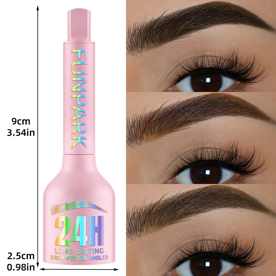 3D Dye Eyebrow Pencil Hairling Anti-smudge Waterproof 3 Colors Black Qme