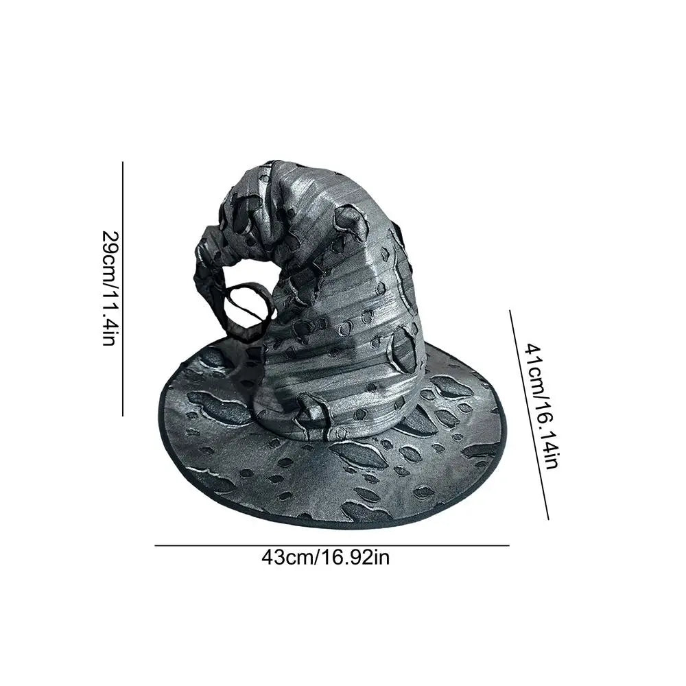 Wizard Hats Costume Women's Cosplay Hat Decor Funny Witch Large Pleat Qme Silver China Mainland