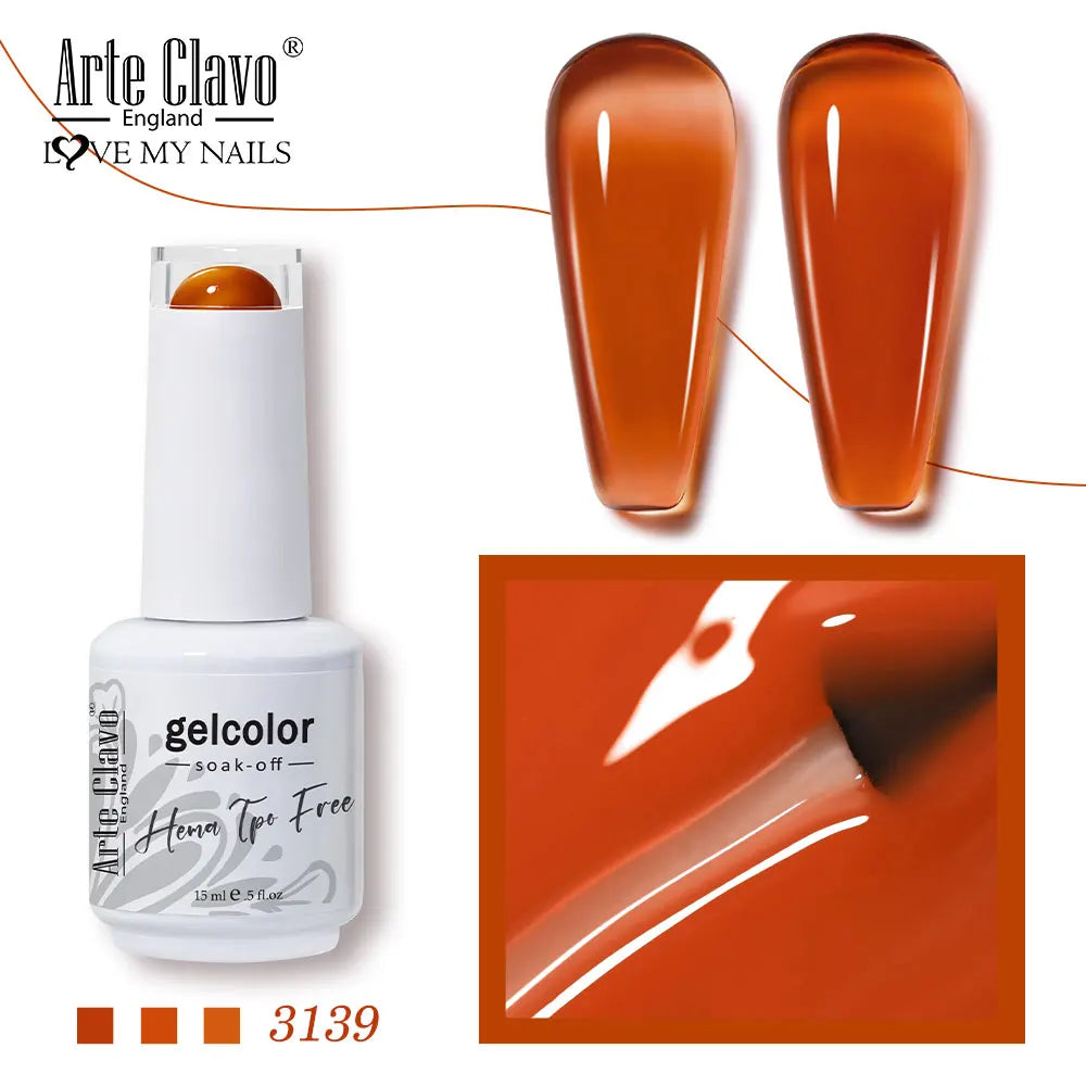Arte Clavo Summer Nails Tip Candy Series Jelly Gel Nail Polish Blue