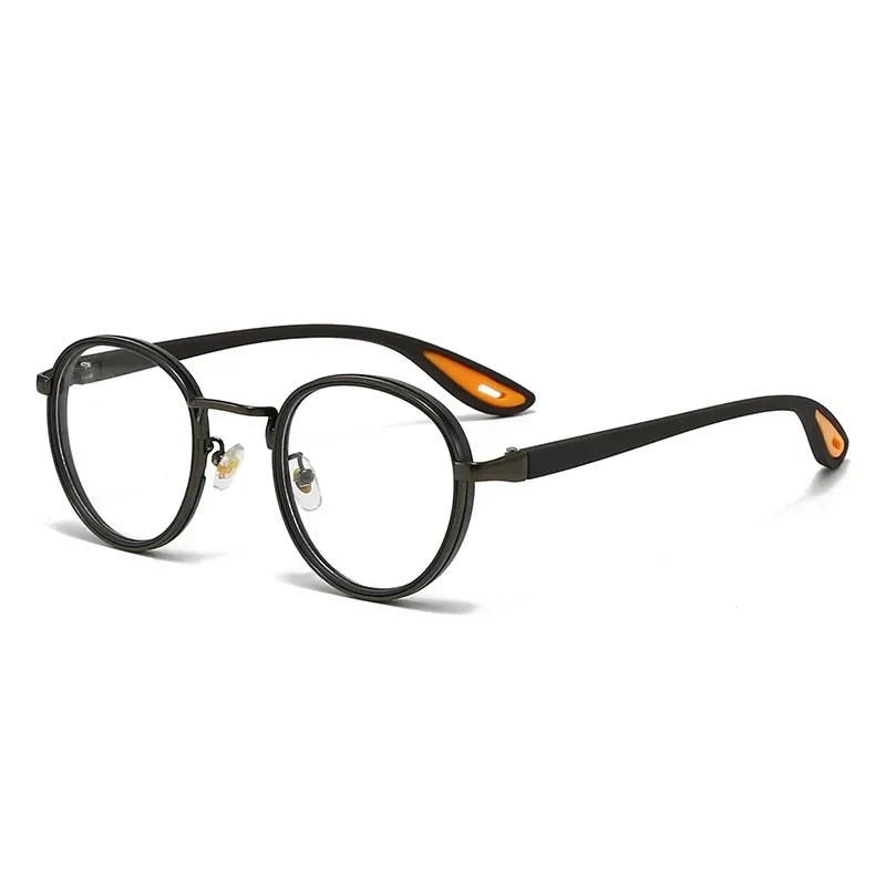 Men's Retro Round Driving Polarized Finished Myopia Lenses Titanium Sunglasses High Quality UV Protection Glasses Qme QT