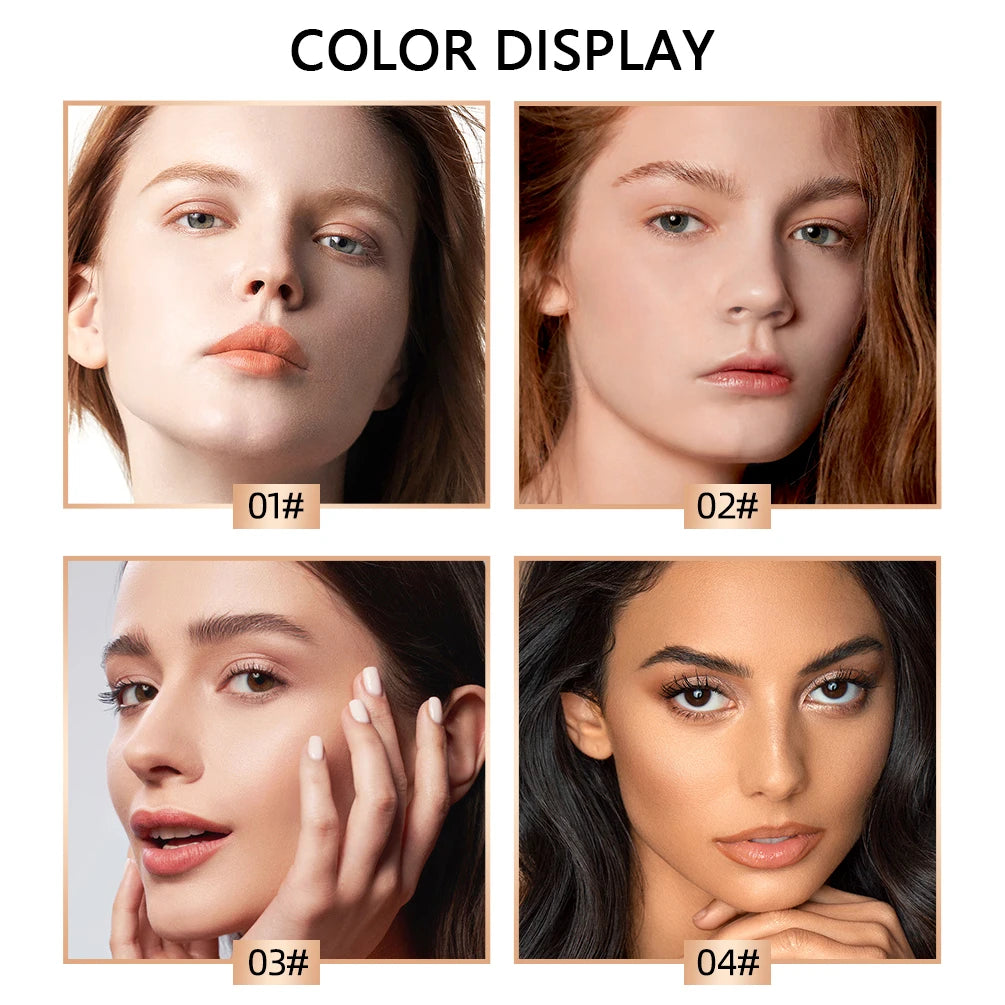 QIBEST Liquid Foundation Cream Waterproof Lasting Oil-control Cover Acne Base Cream Makeup Moisturize Matte Concealer 4 Colors Qme