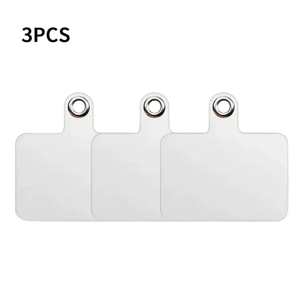 1/3/5/10Pcs Mobile Phone Anti-lost Lanyard Card Gasket Universal Transparent Tether Tabs Hole Hanging Strap Patches Lanyard Card Qme 3 Pcs