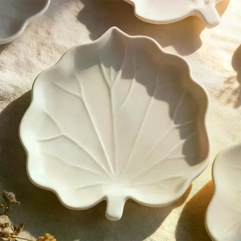 DIY Gypsum Form Leaf Coaster Silicone Mold Geometric Leaves Plaster Epoxy Resin Mould Handmade Storage Tray Desktop Decor Molds Qme