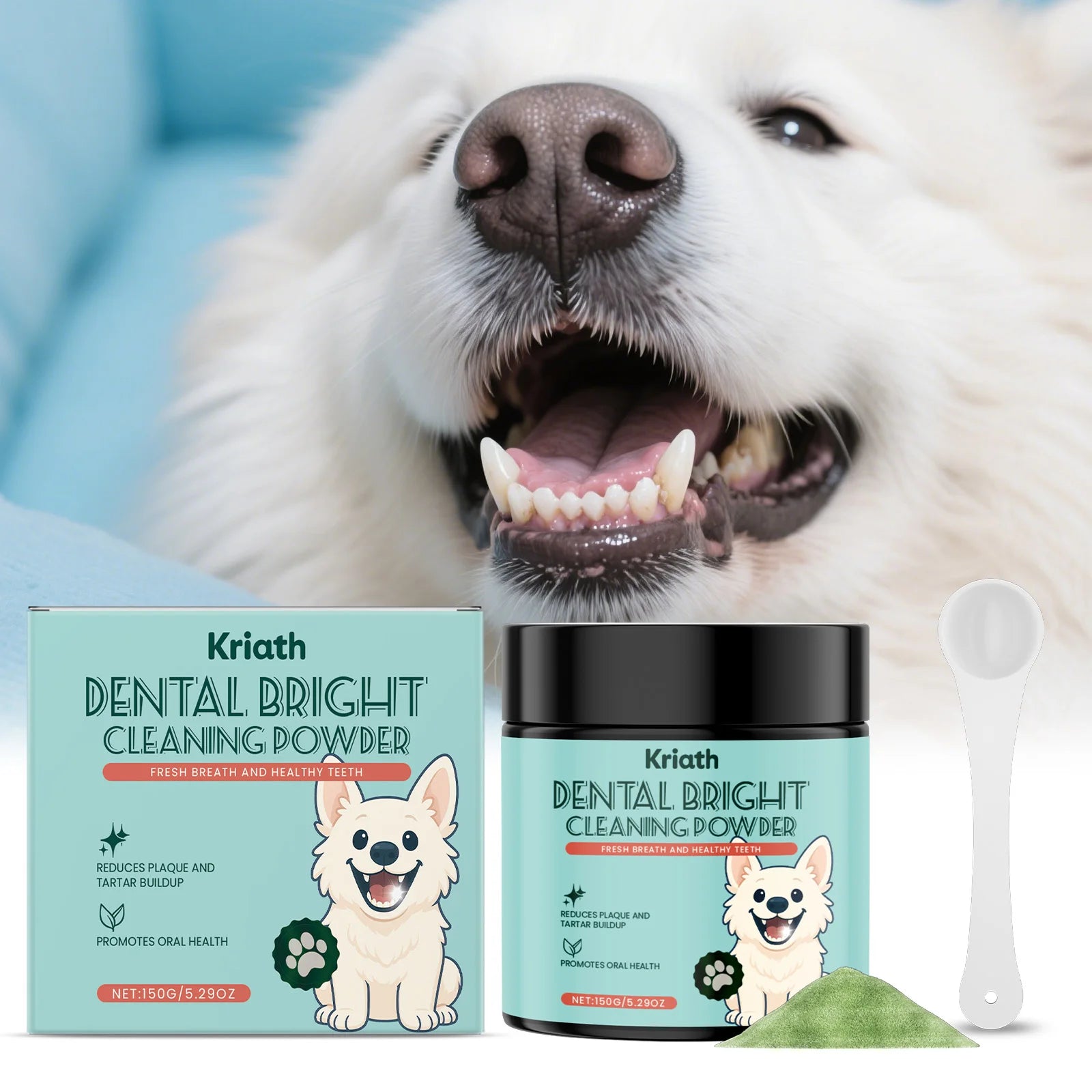 Dog Tooth Cleaning Powder Removing teeth Surface Stains Reduce Dental Plaques Eliminate Bad Breath Daily Dog Teeth Care Products Qme
