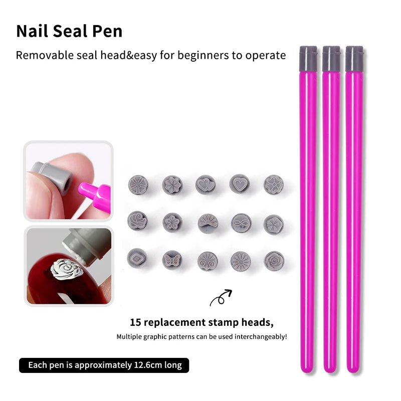 Easy DIY Nail Stamping Stamper Floral Butterfly Designs Patterns Qme