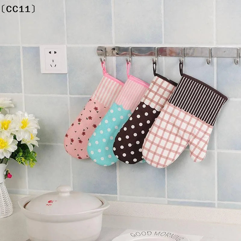 Microwave Heat-resistant Thickened Gloves Used Kitchen Baking Oven Qme