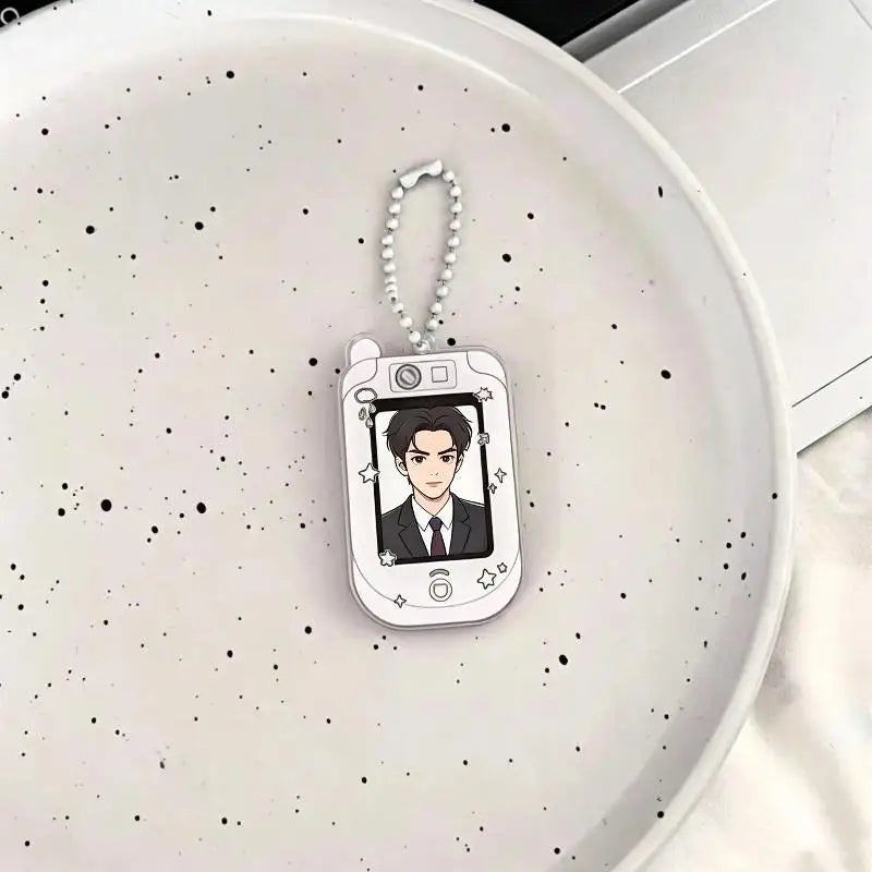 Cute Camera Shaped Clear Photocard Holder Acrylic Material Coil Qme A6