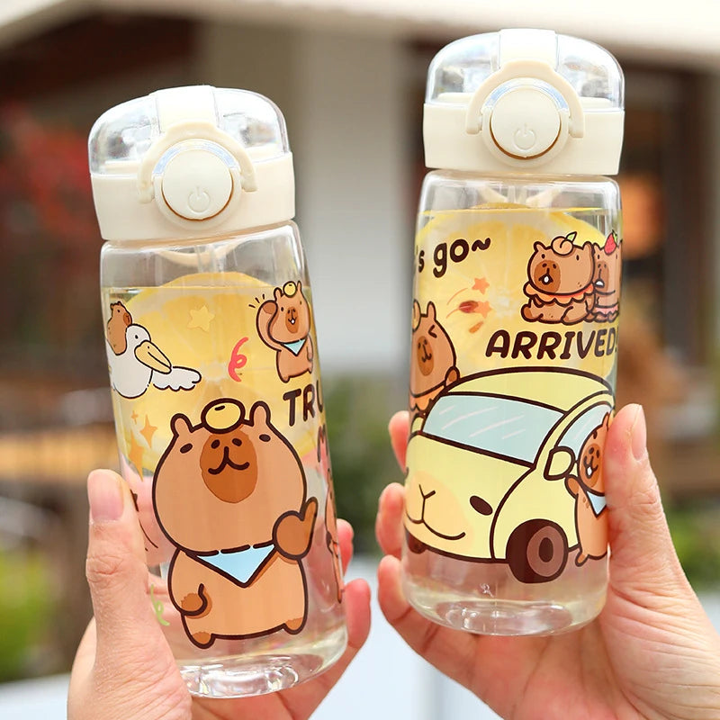 Capybara Cartoon Portable Large-capacity Water Bottle Sport Fitness Qme