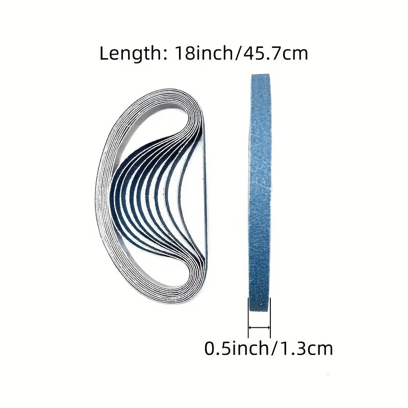 10/20 Pieces 10x330mm Sanding Belts Fused Alumina Zirconia 3/8"x13" Sander Belts 4-Option Grit 40 | 60 | 80 | 120 Qme