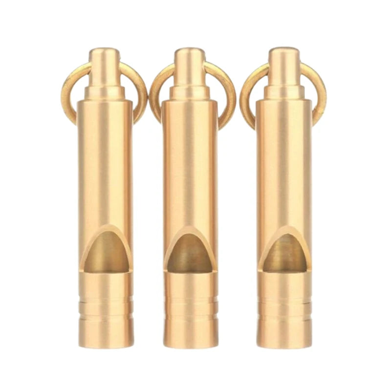 Multifunctional Brass Emergency Survival Whistle Portable Keychain Outdoor Tools Whistle For Camping Hiking. Qme