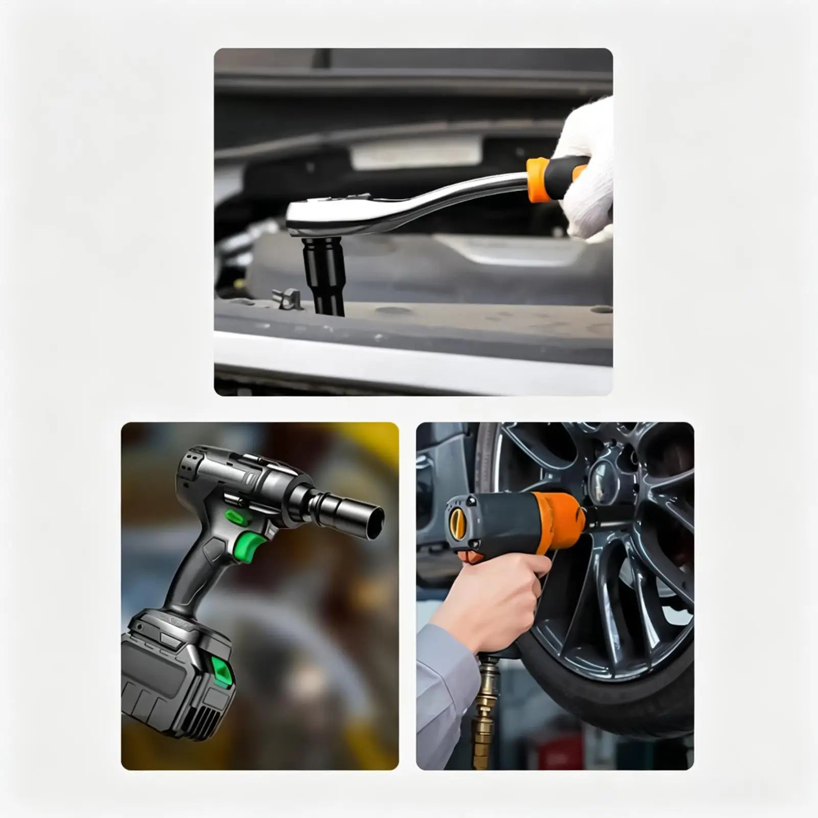 Extended Hex Socket 10mm-24mm Tight Fit With Adapter Air Tool Hex Socket Set For Mechanics Professionals Technicians Crafting Qme