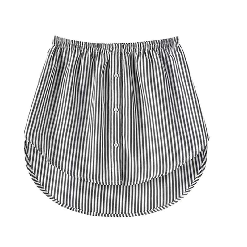 S-5XL Women Fake Shirt Hem Detachable Underskirt Irregular Skirt Tail Blouse Hem Extender Mini Skirt Layered Inner Layer Qme TW 3XL