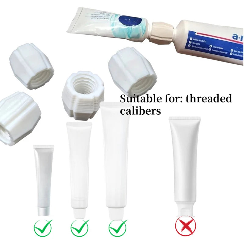 Toothpaste Squeezer Adapter,No-Spill Tube Roller for Travel, Home, Bathroom Organizer Toothpaste Saver Tool Toothpaste Dispenser Qme