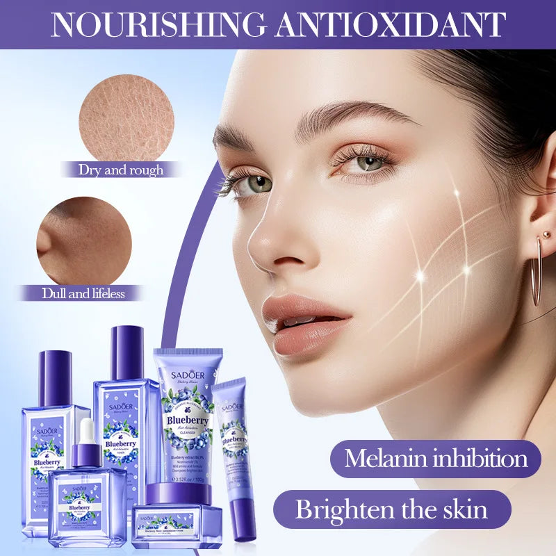 Blueberry Hyaluronic Acid Moisturizing Six-piece Hydrating Skincare Qme