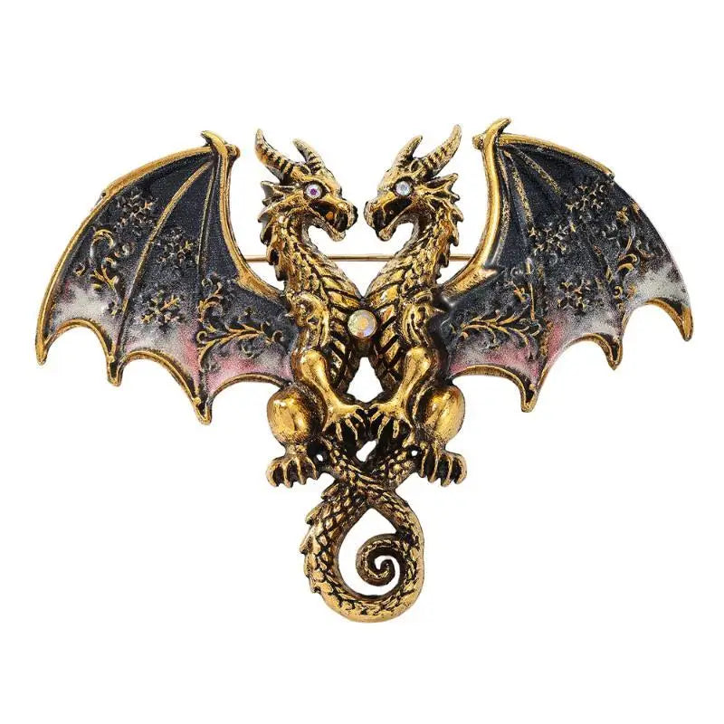 Unisex Beautiful 5-color Animal Party Office Brooch Pins Gifts Metal Dragon Brooches For Women Qme style 6