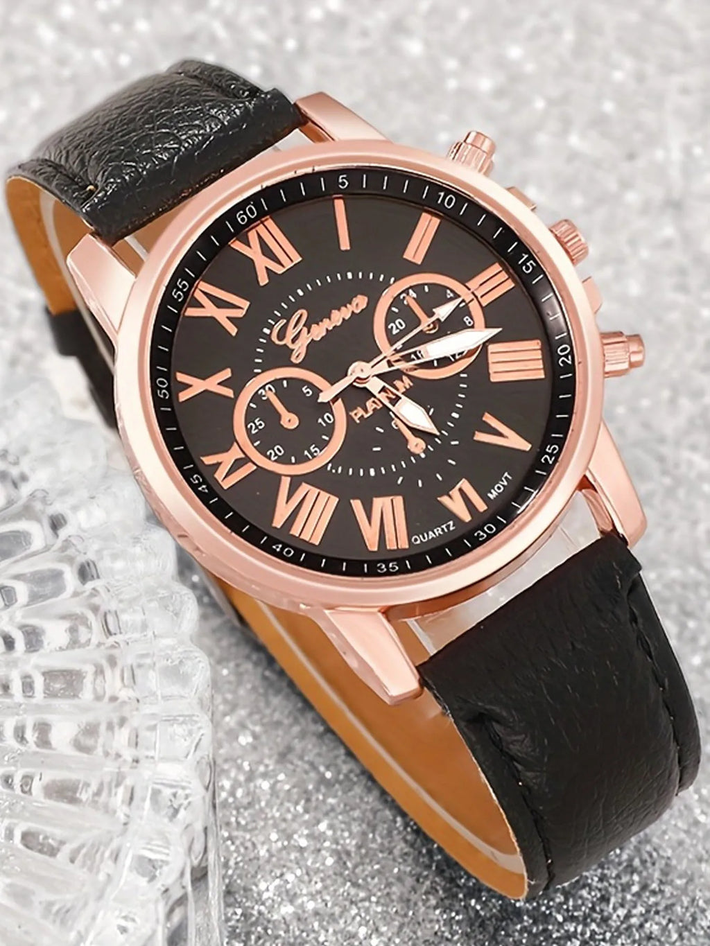 5PCS Women Watches Set Fashion Roma Dial Ladies Quartz Watch Casual Leather Band Wristwatches Relogio Feminino Reloj Mujer Qme