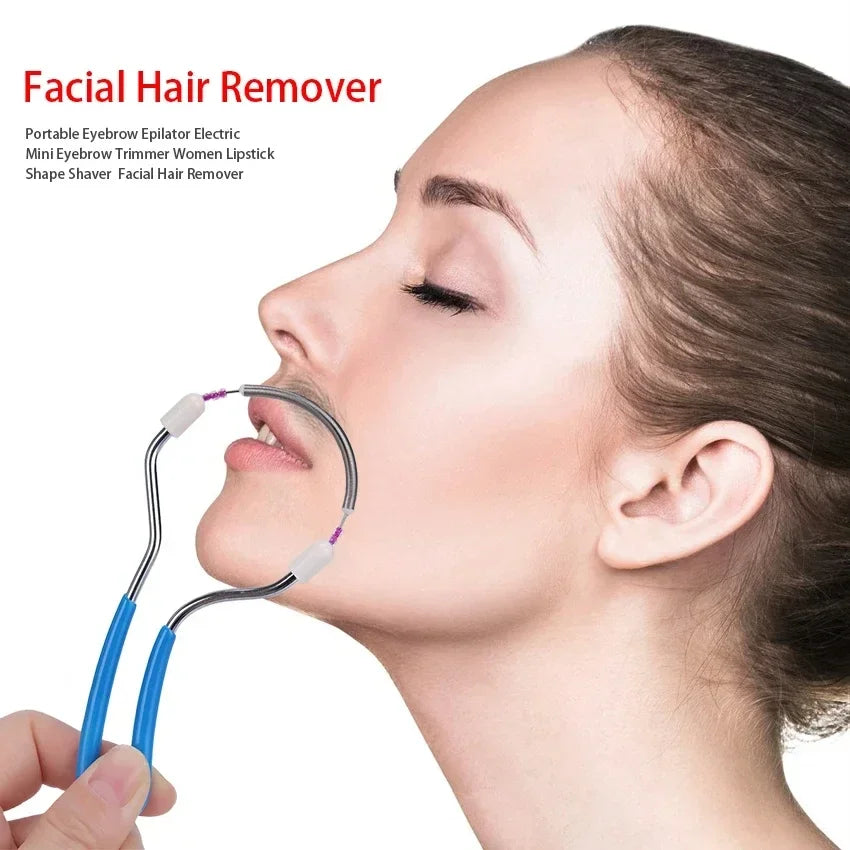 Facial Hair Remover Fine Hair Fetal Spring Facial Hair Removal Stainless Steel Roller Smooth Spring Bend Face Cleaning Device Qme