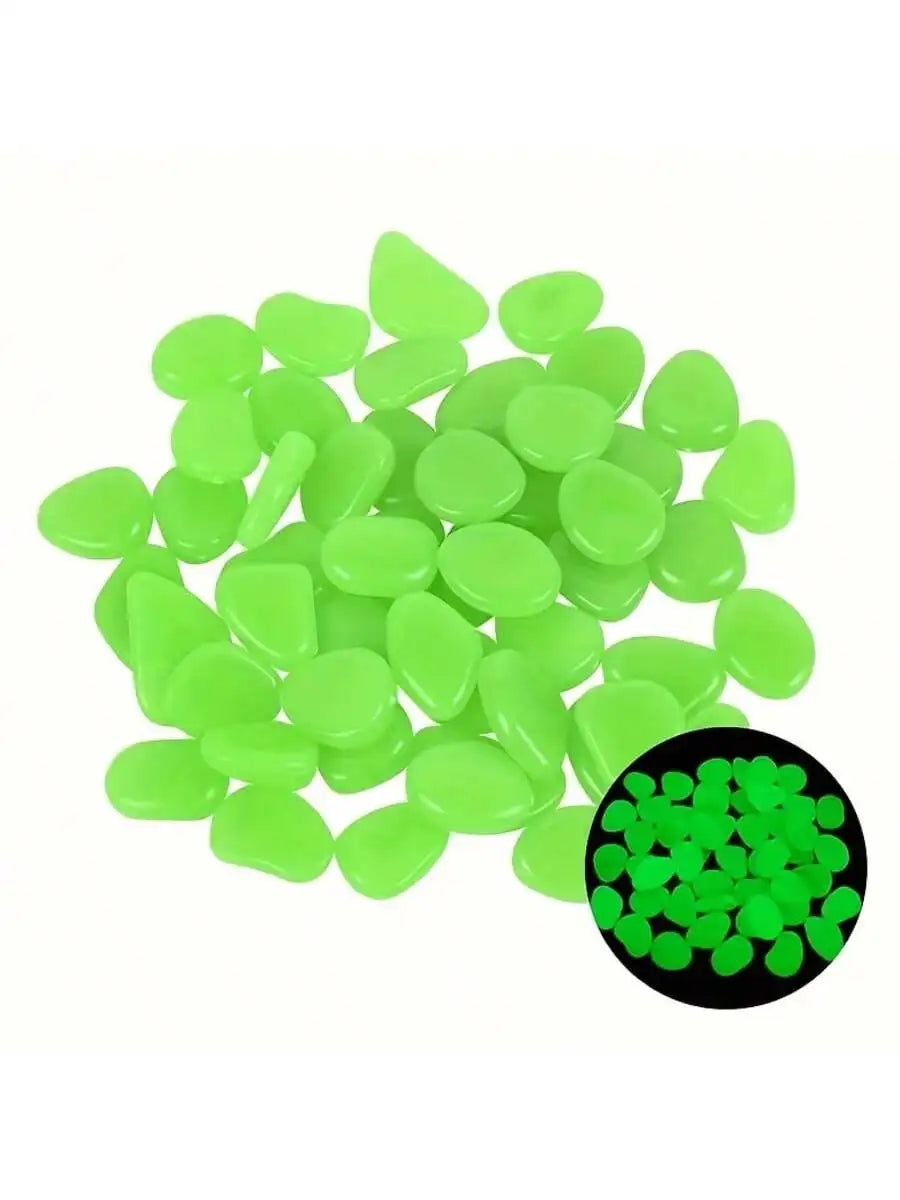 200 Artificial Resin Decorative Stones Which Absorb Light Like Qme green