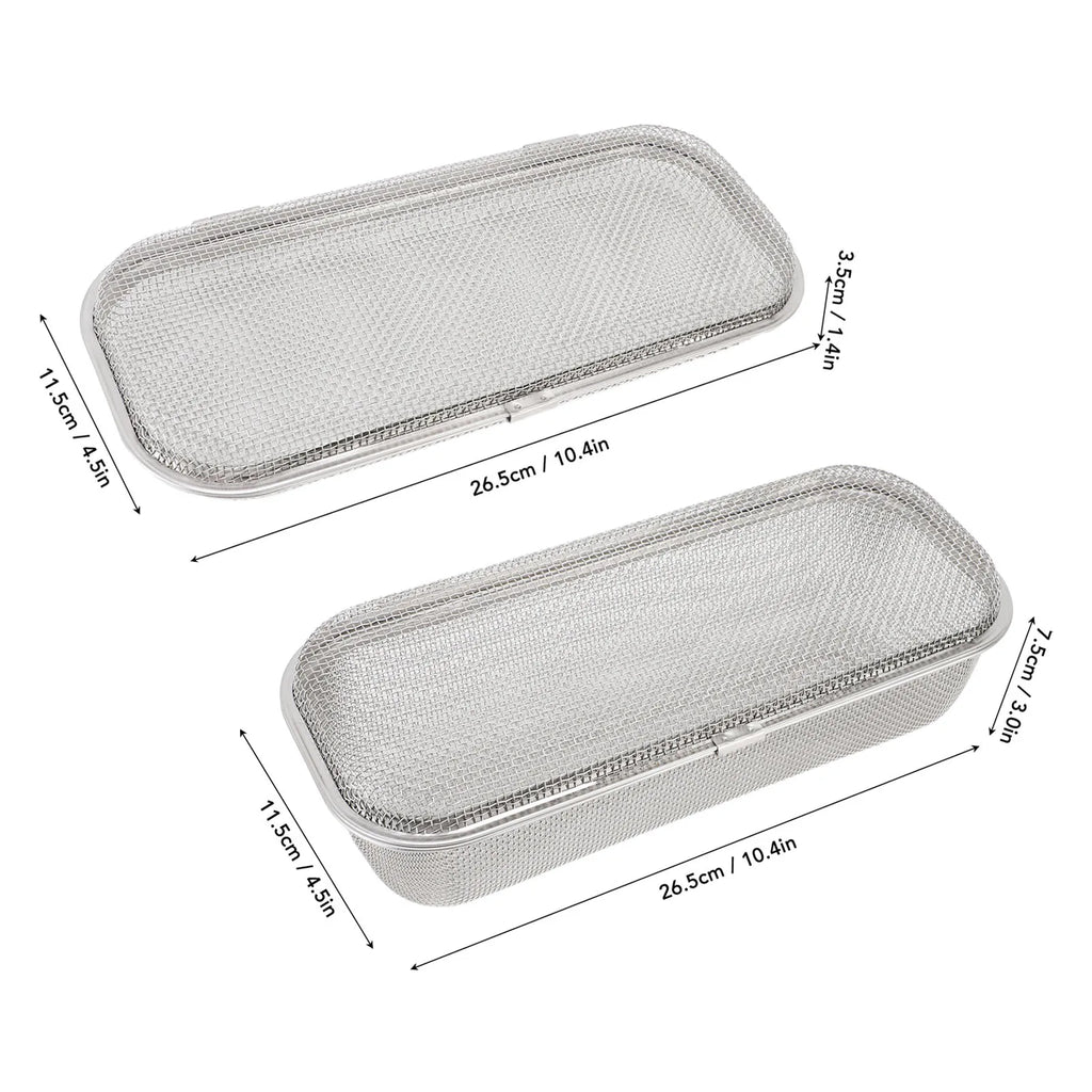 Dishwasher Utensil Basket Mesh Drain Safe 304 Stainless Steel Thorough Cleaning Dishwasher Silverware Basket for Small Items Qme