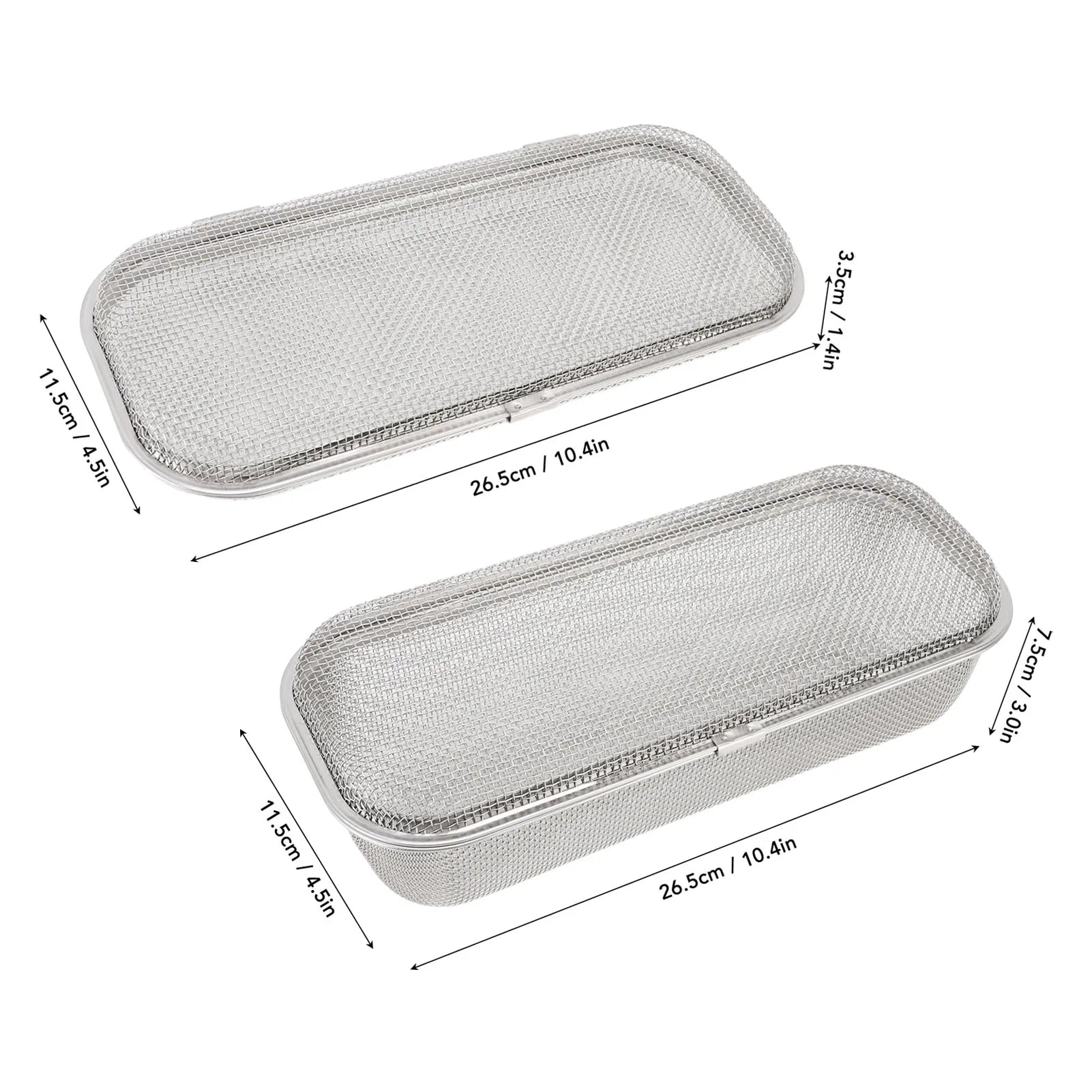 Dishwasher Utensil Basket Mesh Drain Safe 304 Stainless Steel Thorough Cleaning Dishwasher Silverware Basket for Small Items Qme