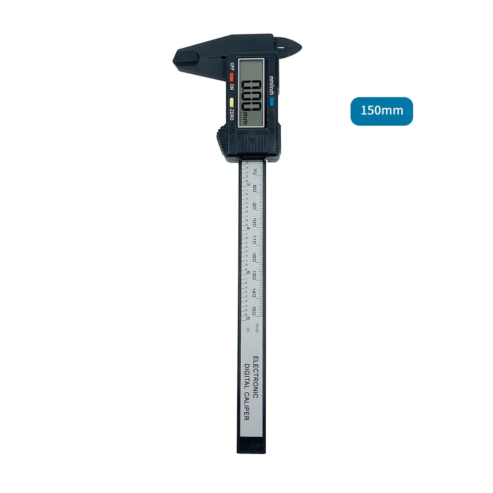Electronic Digital Caliper Carbon Fiber Dial Vernier Gauge Micrometer Qme 150mm