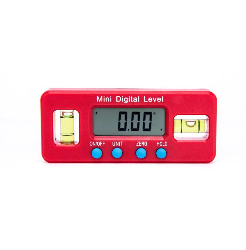 360 Deg Mini Digital Protractor Angle Finder Inclinometer Electronic Qme 100mm Red