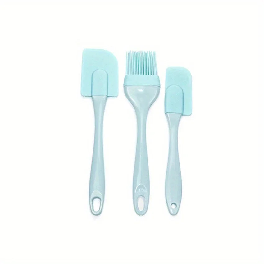 3pcs, Silicone Baking Spatulas, Butter Spatulas, Cream Spreader Spatulas, Oil Brush For Baking Cooking Grill, Kitchen Oil Brush Qme