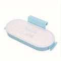 1pc Wall Mounted Trash Bag, Simple Household Hanger, Kitchen Cabinet Trash Bag Holder, Trash Storage Holder Qme Blue