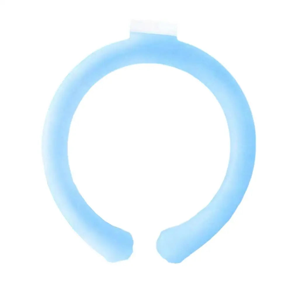Wearable Neck Cooler - Reusable Cooling Tube for Summer Freeze Activated Neck Sleeve Hot Weather Relief for Outdoor Work/Travel Qme Blue