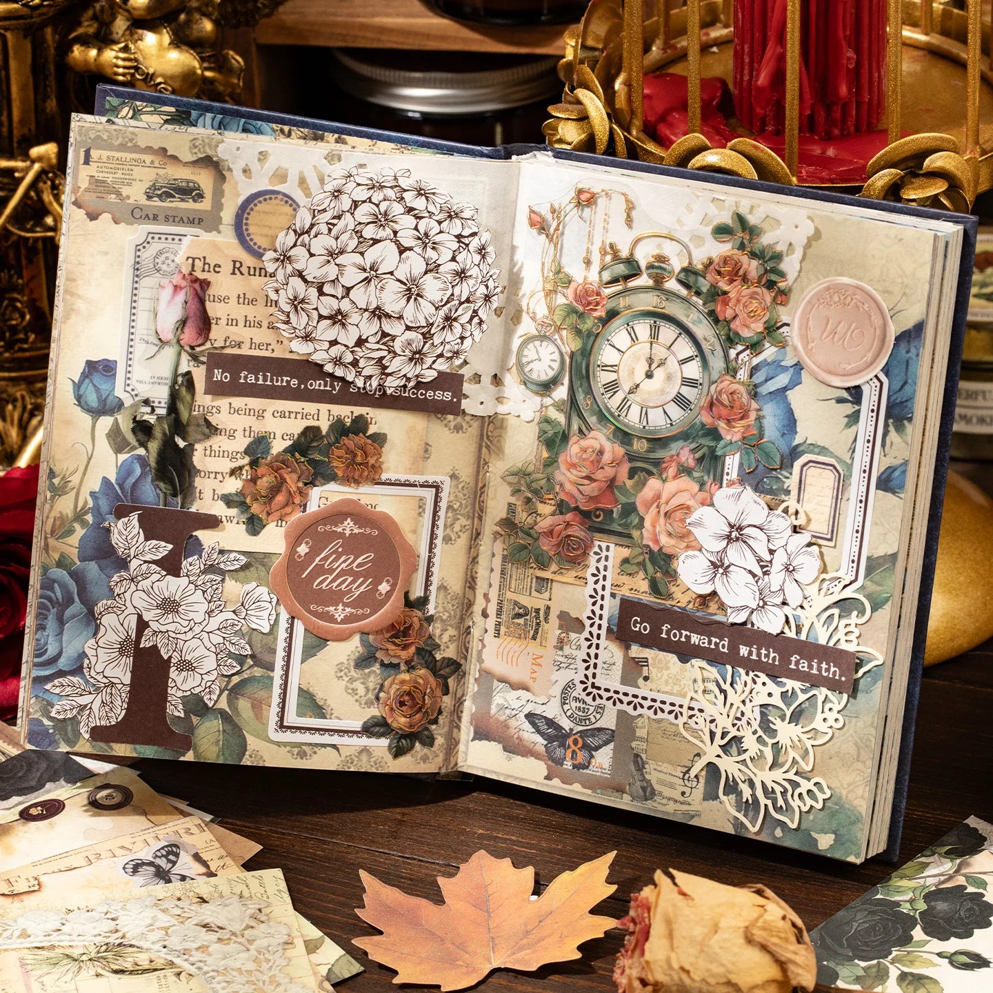 TIANZI 192Pcs Vintage Diary Album Background Paper DIY Scrapbooking Junk Journal Stationery Supplies Colored Decoration Material Qme