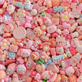100Pcs Candy Material Kit Resin Flat Cabochons Embellishment Nail Art Phone Case DIY Hairpin Accessories Scrapbook Craft Decor Qme 1