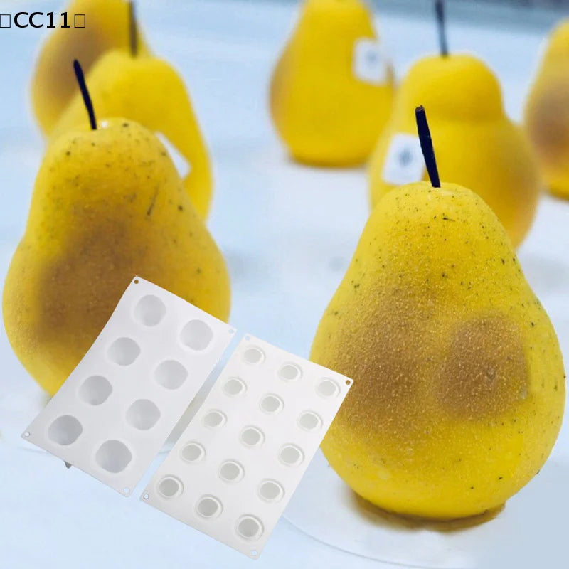 Fruit Series Mango Pear Silicone Mold Baking Chocolate Mousse Cake Qme