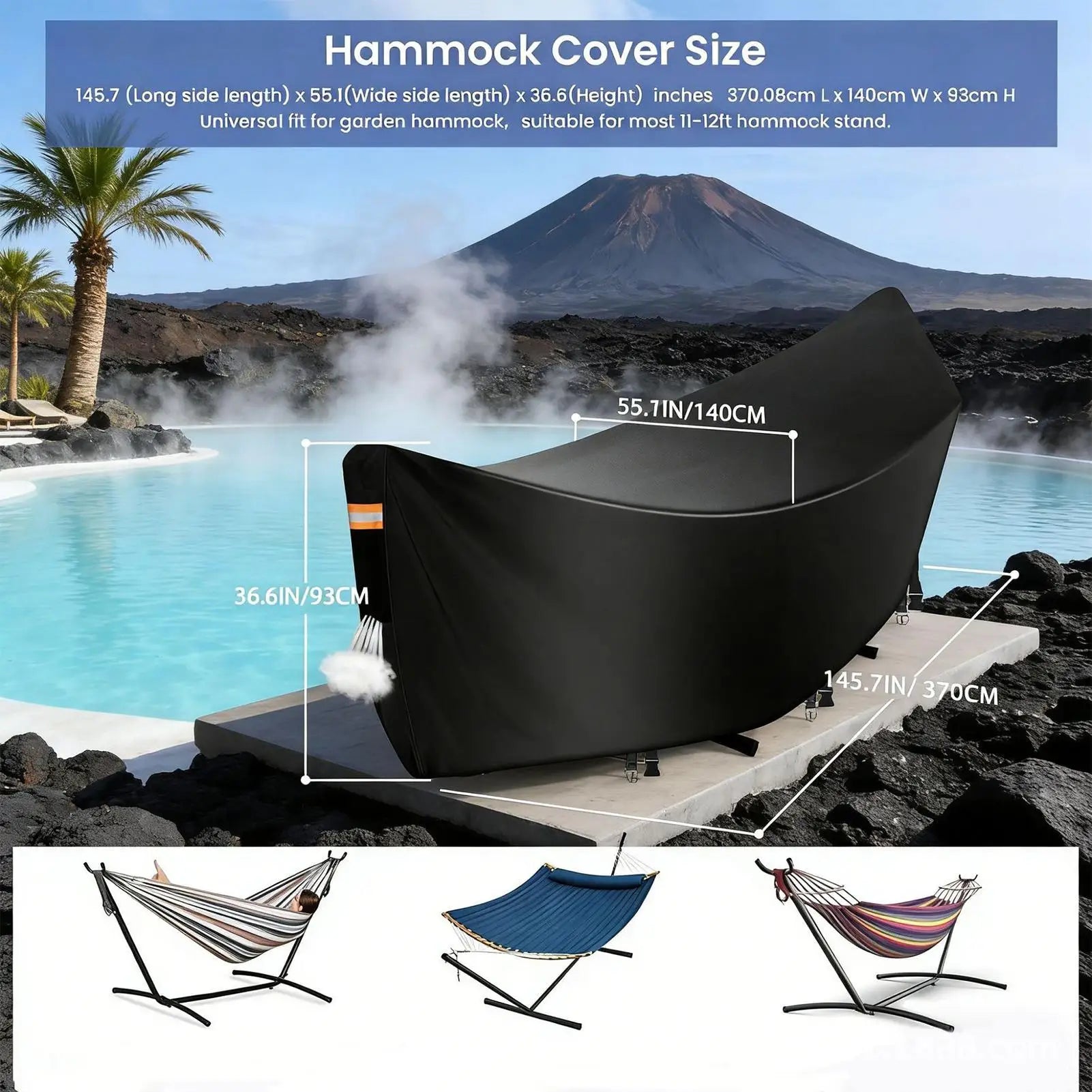 Hammock Cover Heavy Duty Dustproof Protector Camping Outdoor Hiking Qme