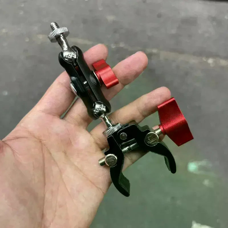 Photography Accessories Camera Metal Clamp Double Ball Head Magic Arm Qme