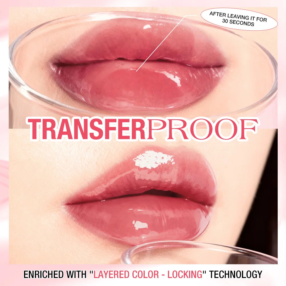 O TWO Liquid Lip Gloss Lipstick Glossy Finish High-shine Long Lasting Qme