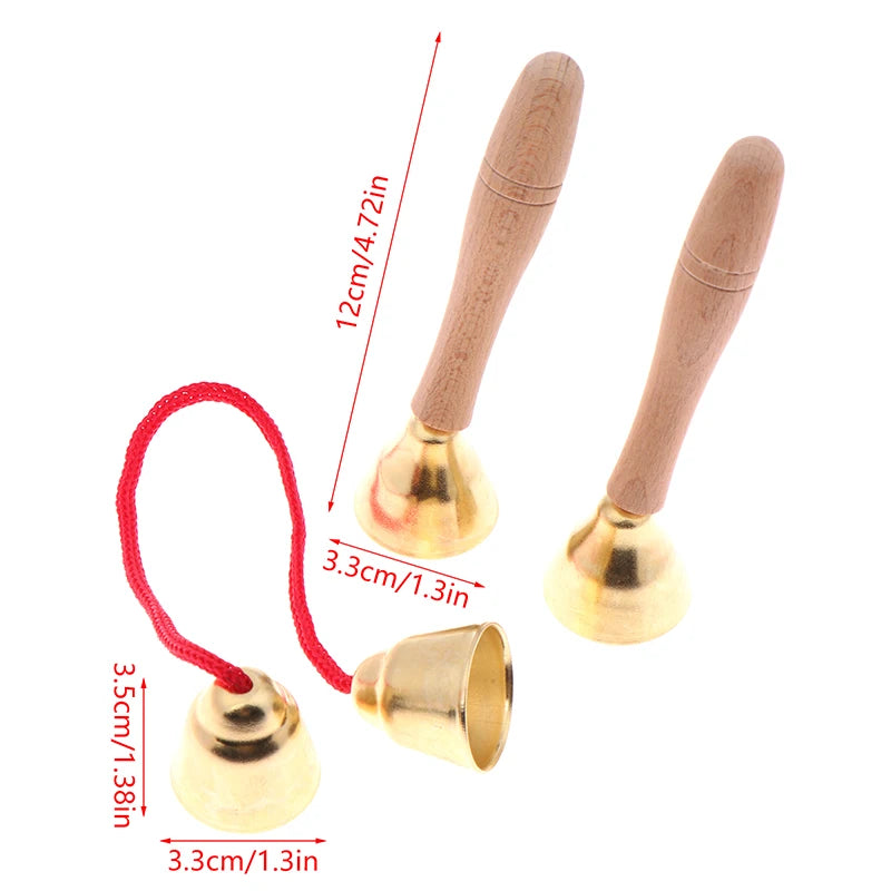 1Pair Children Musical Instrument Toy Bells Strings Handles Qme