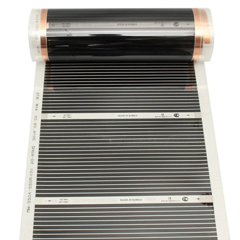 220V 50cm Width Electric Heating Film Infrared Underfloor Foil Warming Mat Living Room Heating Systems Parts Heating Foil Mat Qme