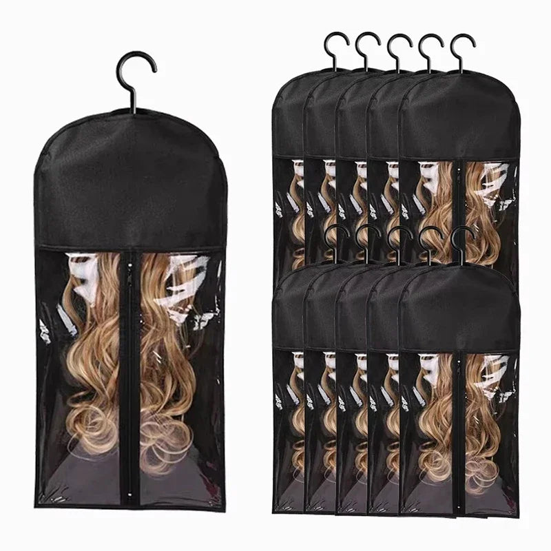 Wig Storage Bag Hanger Holder Case Wigs Pouch Water Dust-proof Qme