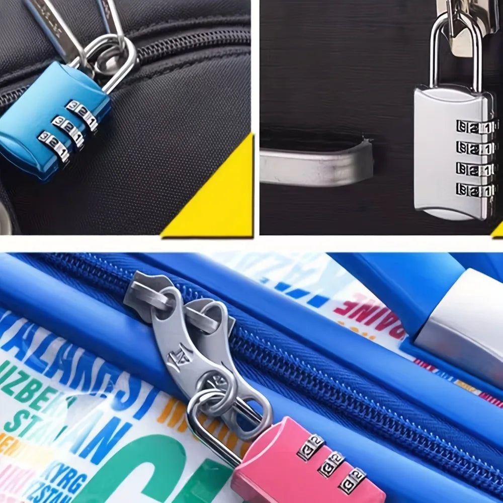 Combination Padlock Lock for Gym Lockers School Toolbox and More Portable Resettable and Secure Design for Sports and OutdoorUse Qme