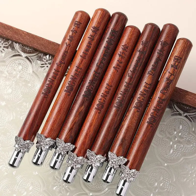 Nail Art Brushes Professional Tech Detachable Rod Zircon Butterfly Qme