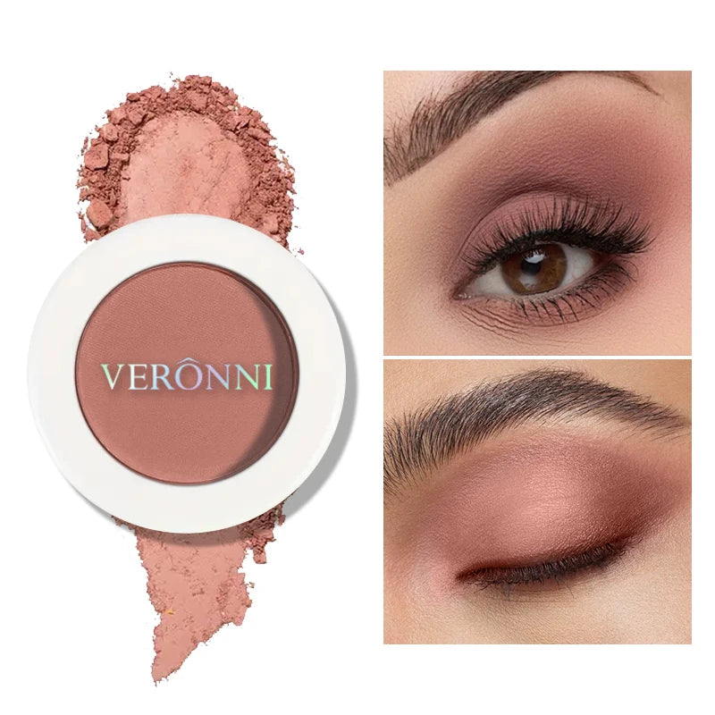 VERONNI Single Eyeshadow Matte Shimmer Glitter Pigment Waterproof Qme 101