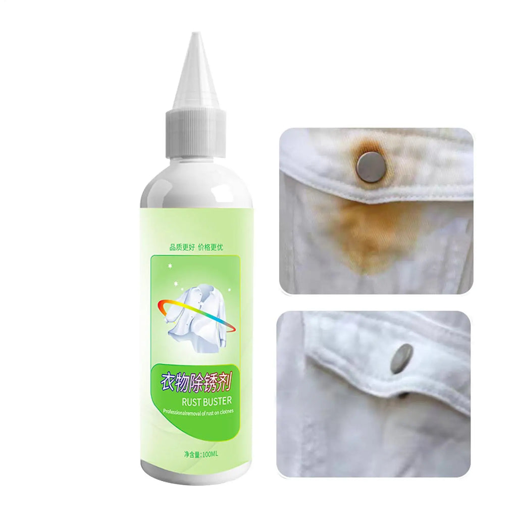 Rust Remover for Clothes 100ml Safe Portable Fabric Rust Cleaner for White Clothes Garments Denim Jeans Bag Washable Textiles Qme