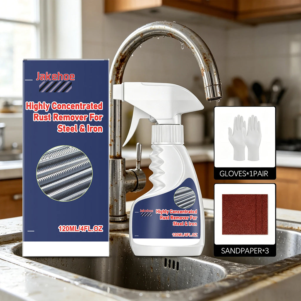 Rust Remover Kit Remove Stubborn Rust Stains Restore Metal Surfaces Shine Gentle Formula Highly Concentrated Rust Removing Spray Qme