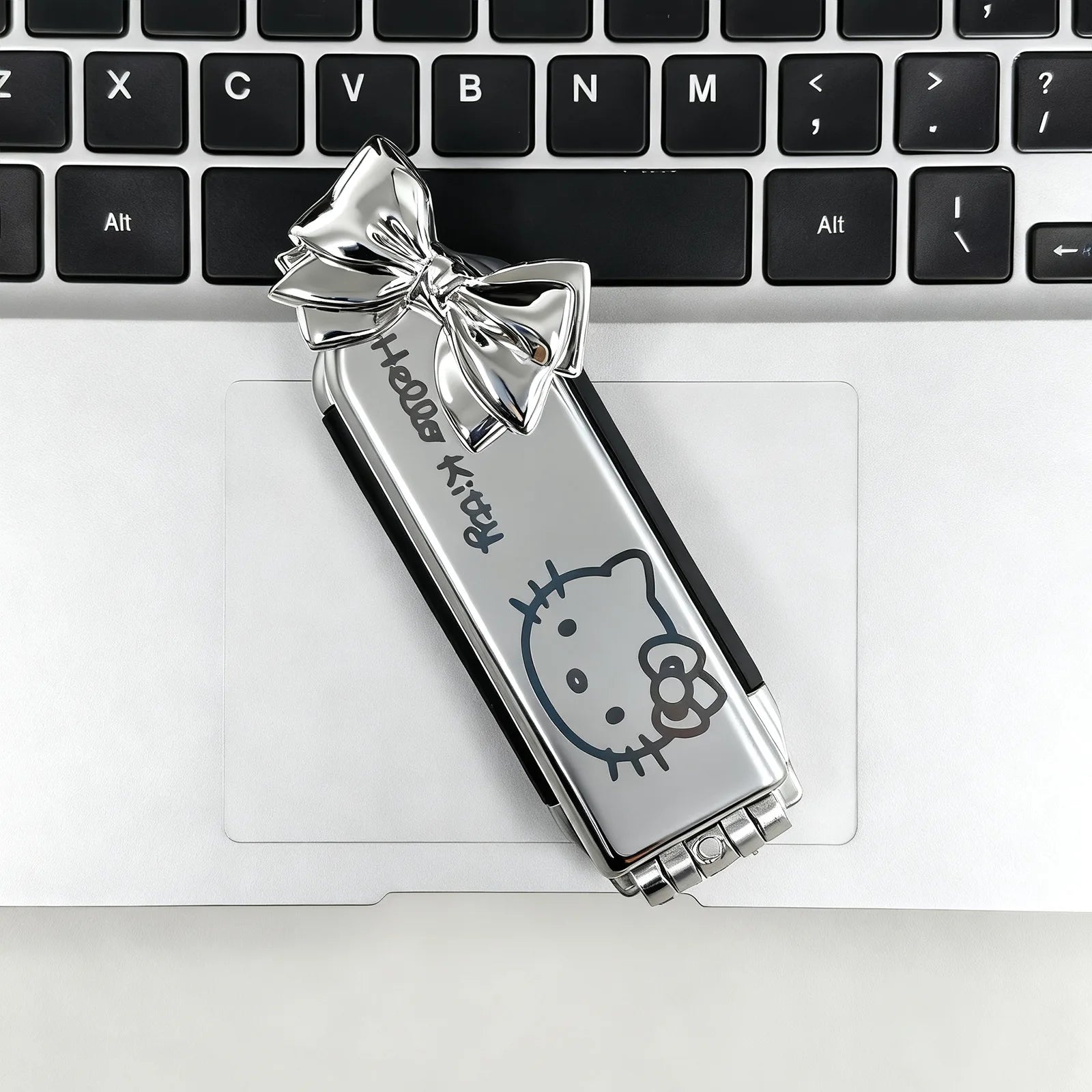 Hello Kitty Silver Folding Air-Cushion Comb Instagram-Style Comb with Mirror Portable Mini Comb with Mirror for Students Qme 6