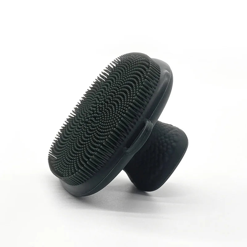 Manual Silicone Facial Cleansing Brush Soft Bristle Body Bath Massage Qme Black China Mainland