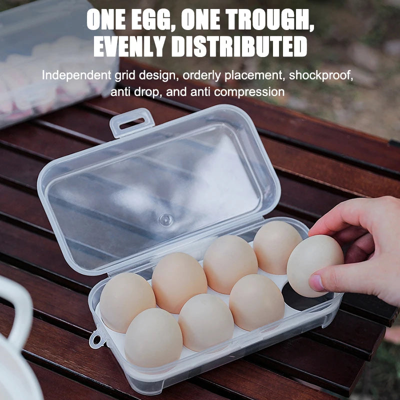 Egg Box 3 4 8 Grids Holder Container Outdoor Camping Picnic Eggs Case Qme