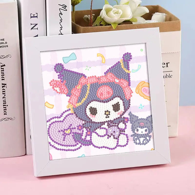 Hello Kitty Kuromi Diamond Painting DIY Craft Frame Cartoon Students